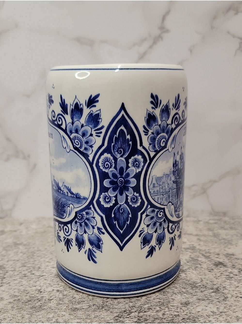 Vintage Heineken Blue Delft Ceramic Beer Stein Mug from Holland - Picture 5 of 14